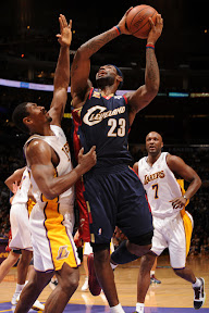 lebron james nba 091225 cle at lal 39 LeBron, Cavs Shine in Rout of Kobe, Lakers. LBJ Debuts the Xmas VII.