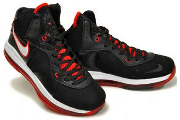 Nike Air Max LeBron VIII BlackWhiteRed Official Release Date