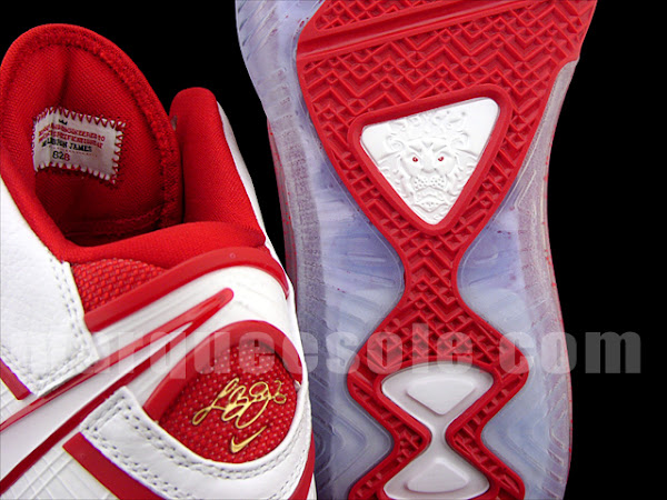 Nike Air Max LeBron 8 8211 White amp Red China Alternate Miami Heat