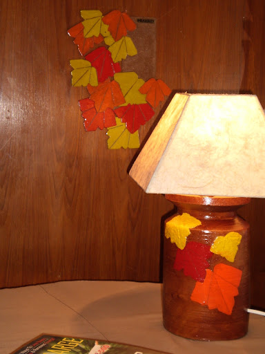 Autumn leaves lamp set