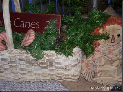 under the tree, basket & doll