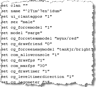 Configurazione autoexec.cfg Un estratto dell mio autoexec.cfg