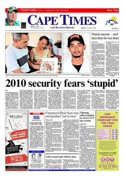 [World Cup 2010 fears STUPID says Cape Times Jan 12 2010...[5].png]