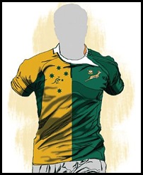 Springbok over the heart Wallaby on the other side rugby jersey Bertus de Villiers SA expat Perth... Springbok over the heart Wallaby on the other side rugby jersey Bertus de Villiers SA expat Perth...