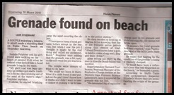 Grenade found on beach in Cape Town mostly frequented by whites 10 March 2010