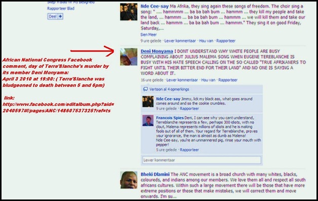 Hatespeech ANC site against Eugene Terreblanche 19h00 before his murder april32010 (2)