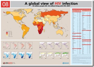 UN WORLD AIDS MAP