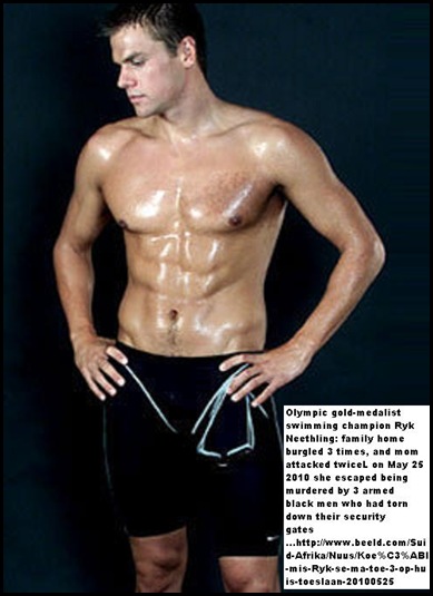 Neethling Ryk Olympic gold swimming champ mom attacked at Lynnwood home May 242010 3 robbers