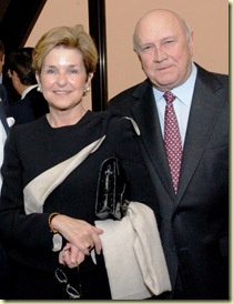 FW de Klerk Wife Elita