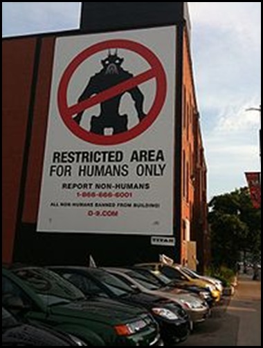 District 9 Restricted Area for Humans Only Poster