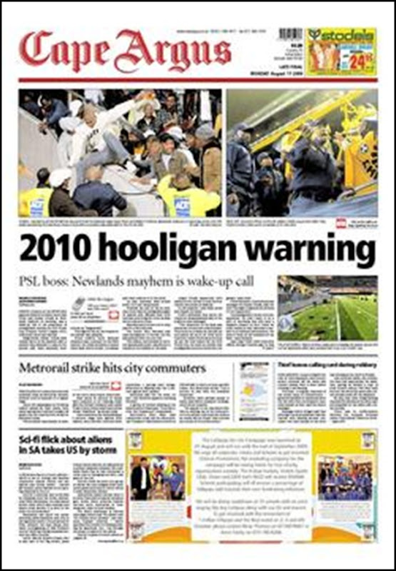 WC2010 Hooligans warning after violence at Newlands Aug172009