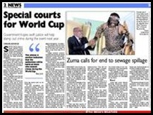 World Cup 2010 special courts planned for crimes Nov22
