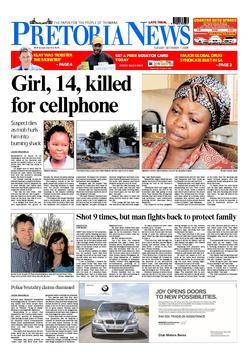 [Pretoria News front page Dec 1 2009[4].png]