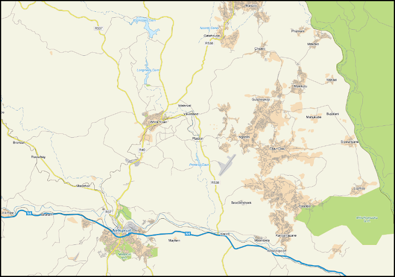 map Plaston White River Kruger Park