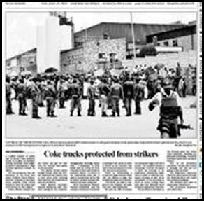 Coca Cola truckers protected from strikers in SA (2)