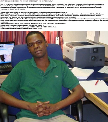 [Sodo Nceba Safmarine employee PE wrote One Bullet One White Infant May302010 HisFacebook (2)[9].jpg]