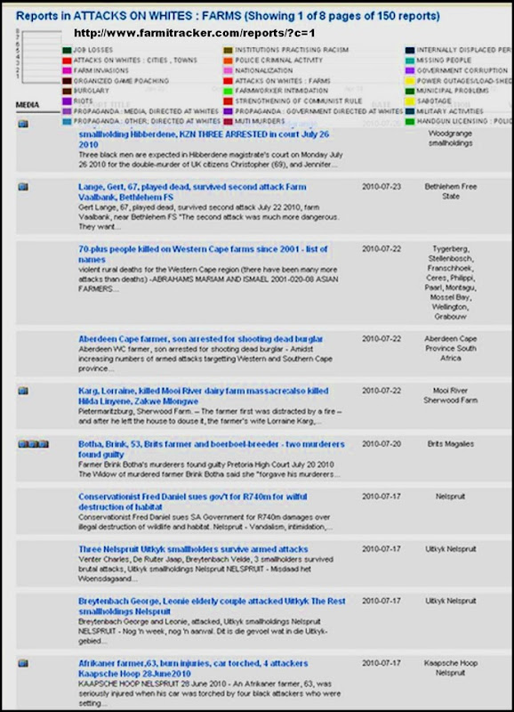 Farmitracker ATTACKS ON WHITES FARMSJuly232010