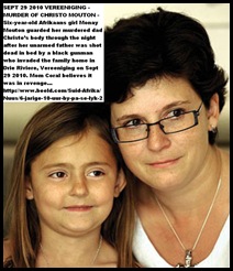 Mouton Monay 6 and mom Coral Child Guarded Dead fathers body for ten hours after murder Vereeniging Sept292010
