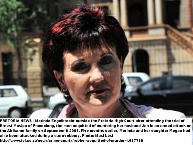 [Engelbrecht Merina PtaHighCourt_husband Jan murdered suspect Ernest Masipa acquitted Oct212010[6].jpg]