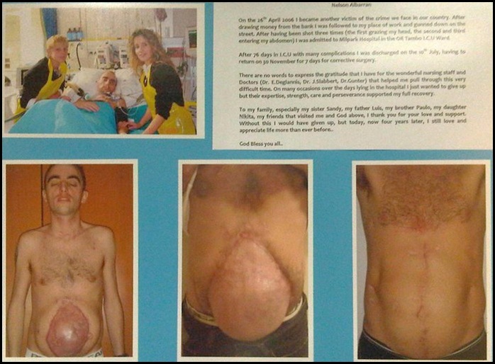 Albarran Nelson SA crime victim survivor Milpark Trauma ICU April262006