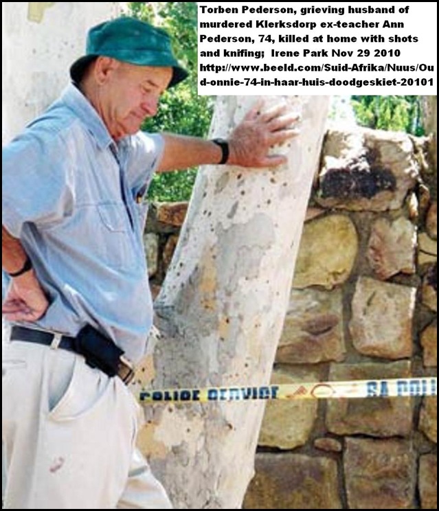 Pederson Torben wife Ann 74 murdered Klerksdorp exteacher shot dead and knifed