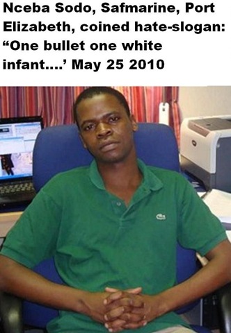 [Sodo Nceba Safmarine employee PE wrote One Bullet One White Infant May302010 HisFacebook[6].jpg]