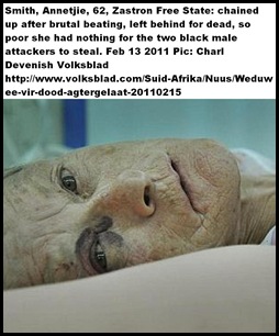 Smith Annetjie 62 left chained in Zastron home after brutal beating