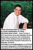 De Jager Hein 28 Dreier store Pta North murder victim 18 March 2008