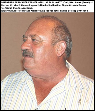 VanderMerwe Andre April302011 murdered Ottosdal DRAGGED BEHIND BAKKIE VanderMerwe Andre April302011 murdered Ottosdal DRAGGED BEHIND BAKKIE