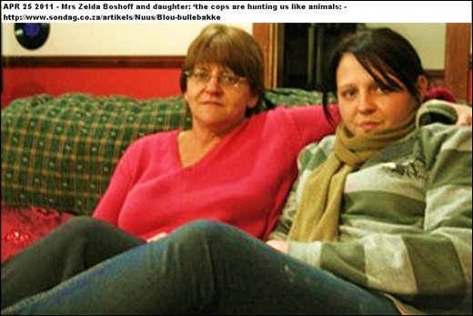 Boshoff Zelda POLICE HUNTS US LIKE ANIMALS SONDAG 25APRIL2011
