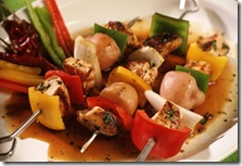 brocheta de pollo