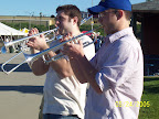 Photo: The Kinpin Brass Band trumpet section.