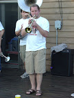 Photo: Kyle playing a trumpet solo.