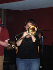 Photo: Katie plays a trombone solo.