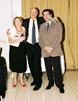 Sandy Riegler, Richard Sotnick with Commodore Stanley Saffer (left to right)