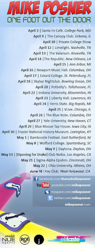 Mike Posner One Foot Out The Door Tour Dates