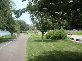Upper Westside of the Bike Trails on Hudson River Park Upper Westside of the Bike Trails on Hudson River Park
