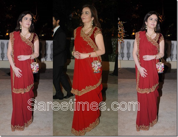 Nita_Ambani_Red_Saree