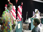 After you viewed the lights, you could go into a little Christmas village where a "magician" was making balloon hats.