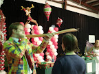 After you viewed the lights, you could go into a little Christmas village where a "magician" was making balloon hats.