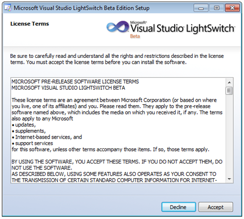 Microsoft Visual Studio LightSwitch