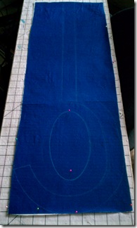 Drawing out the pattern for the applique
