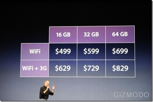 apple ipad cost