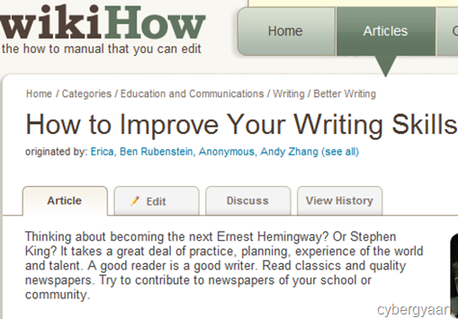 wiki how writing tips