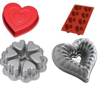 moldes en forma de corazon para cocinar tartas o pasteles en san valentin