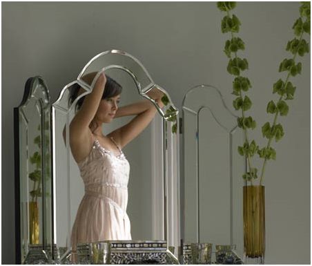 espejo triple para decorar el vestidor