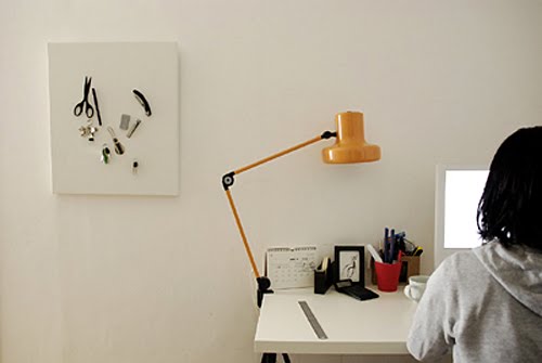 cuadro imantado para decorar con objetos metalicos