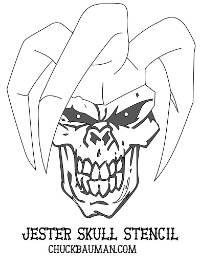 free skull stencil