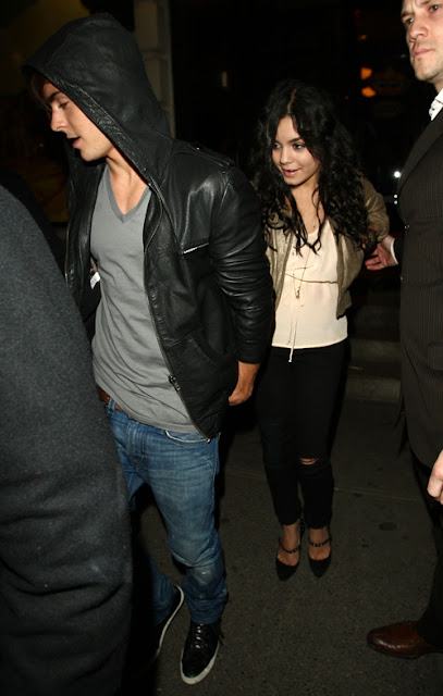 Zac Efron and Vanessa Hudgens at the afterparty for his Saturday Night Live performance at Heartland Brewery in NYC <P> <B>Ref: SPL93072  120409  </B><br> Picture by: Jackson Lee / Splash News<br> Pictured: Zac Efron,Vanessa Hudgens </P><P> <B>Splash News and Pictures</B><br> Los Angeles:	310-821-2666<br> New York:	212-619-2666<br> London:	870-934-2666<br> photodesk@splashnews.com<br> </P>