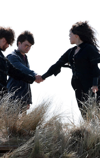 Daniel Radcliffe and Helena Bonham Carter On the Pembrokeshire Coast set of 'Harry Potter and The Deathly Hallows' Pembrokeshire, England - 11.05.09 Mandatory Credit: Charles Ruby/ WENN.com